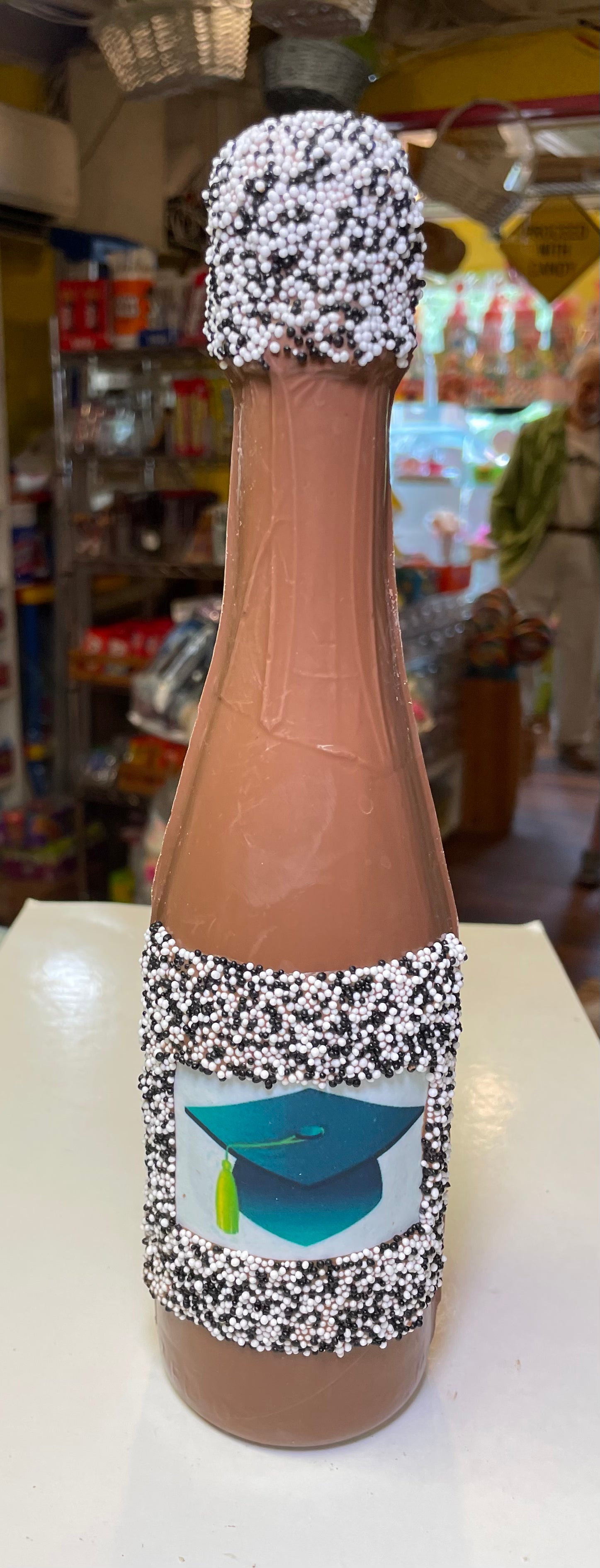 Custom Chocolate Champagne Bottle Chocolate gift Sweeties Candy Cottage   