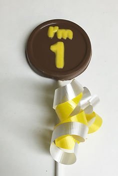 Birthday "I'm 1" Chocolate Lollipop FavorsChocolate Lollipop"I'm 1" Chocolate Lollipop is a Cute little Favor to Celebrate Baby's 1st Birthday!