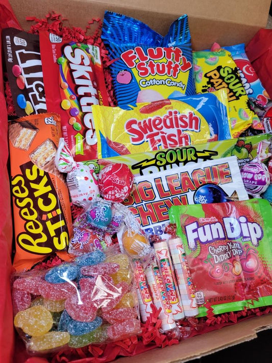 College Care Pack Small Candy Gift Basket Sweeties Candy Cottage   