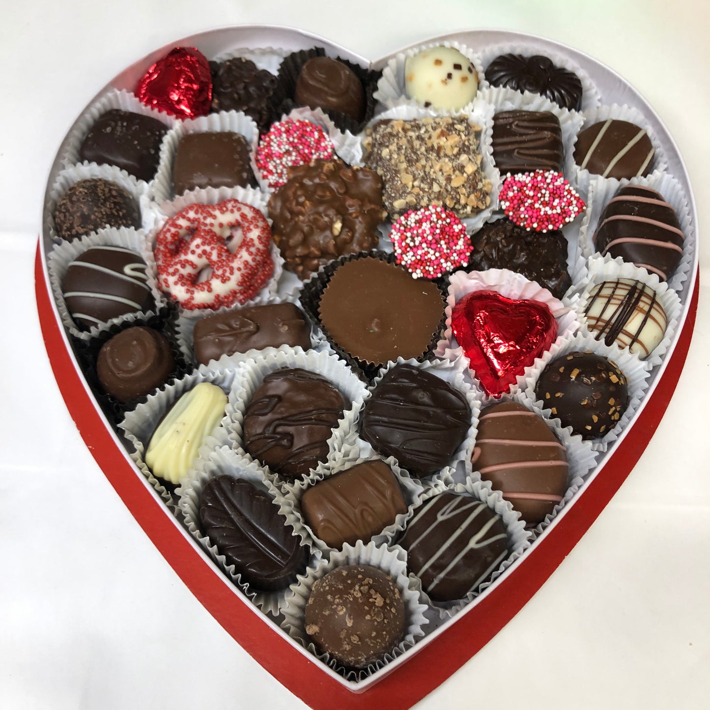 Valentine’s Heart Filled with Gourmet Chocolate