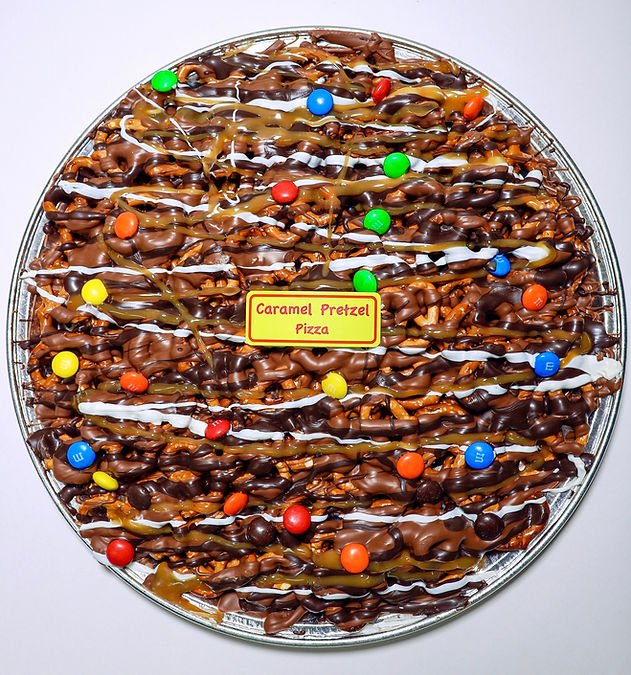Caramel Pretzel Chocolate Pizza Chocolate Sweeties Candy Cottage   